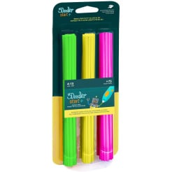 3Doodler Ersatzmine ECO-PCL für 3D-Stift Start+ 75 Stück - neon (grün, gelb, pink) 