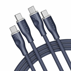 Voltme Powerlink Rugg Series CTC 5A/100W 1,8m (blau) - Ladekabel