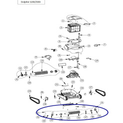 Aktive Laufrolle mit PVC-Bürste für Dolphin S200, S300i