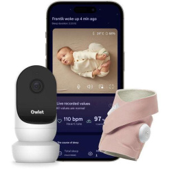  Owlet Dream Sock + Cam2 Bundle - Dusty Rose 