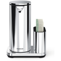 Simplehuman 414ml + Schwammhalter - glänzender Edelstahl