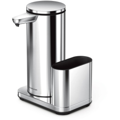  Simplehuman 414ml + Schwammhalter - glänzender Edelstahl 