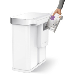 Simplehuman Dual Sensor 58 L (34/24) - weißer Stahl