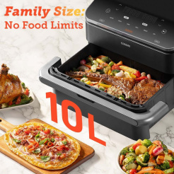 Cosori Dual Blaze TwinFry Smart 10L + Zange - schwarz