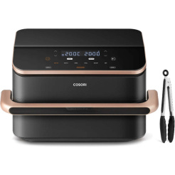 Heißluftfritteuse Cosori Dual Blaze TwinFry Smart 10L + Zange - schwarz
