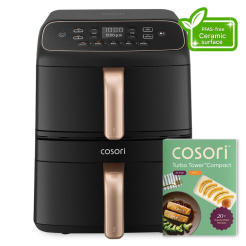 Heißluftfritteuse Cosori Turbo Tower Compact 8,6 L, Keramik - schwarz 