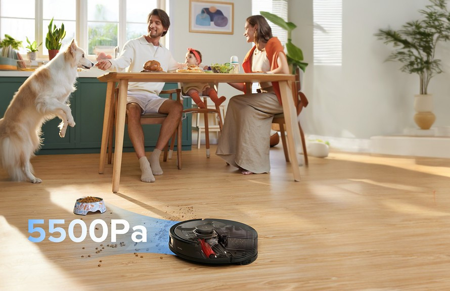 Beeindruckende Saugleistung von 5500 Pa