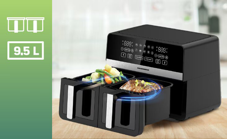 Zwei 9,5-Liter-Antihaft-Körbe