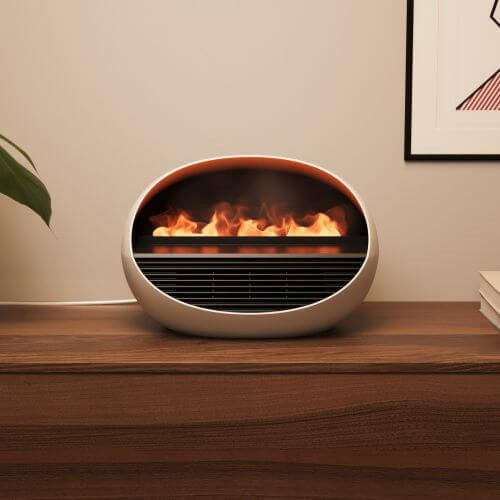 Elektrischer Kamin, der wärmt und duftet